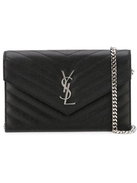 ysl black glitter clutch|ysl monogram quilted clutch.